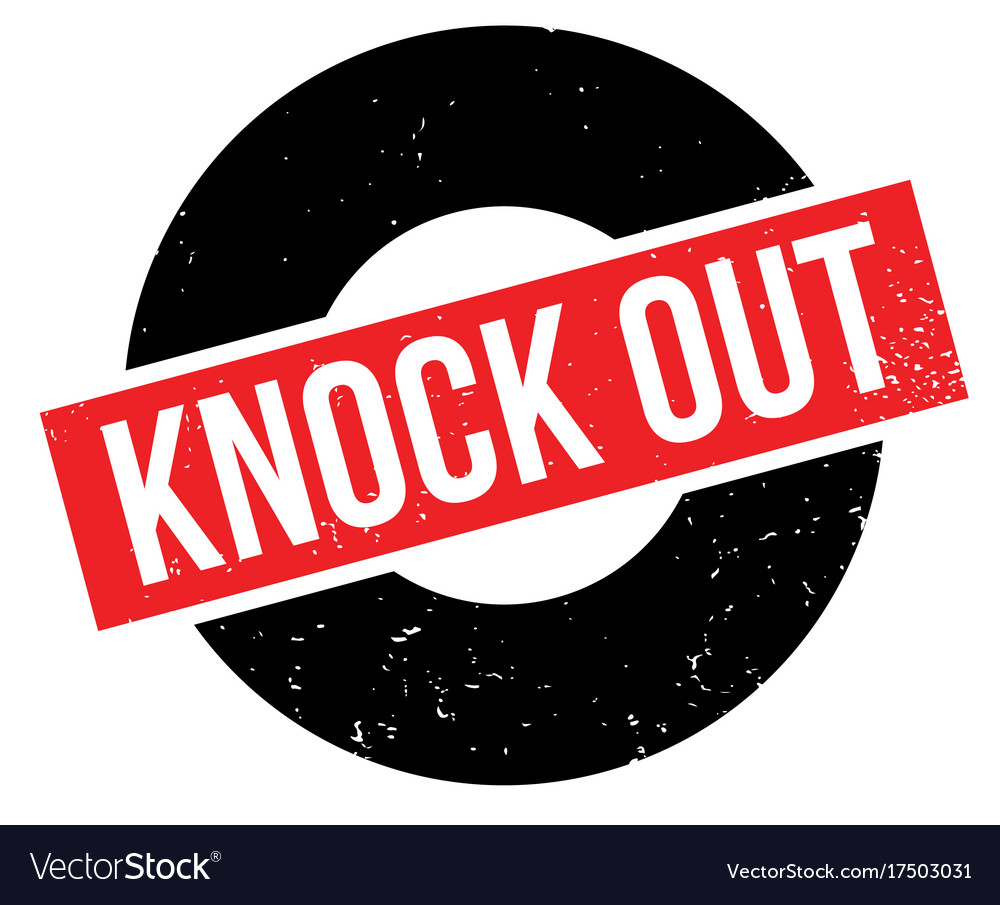 Knock out rubber stamp