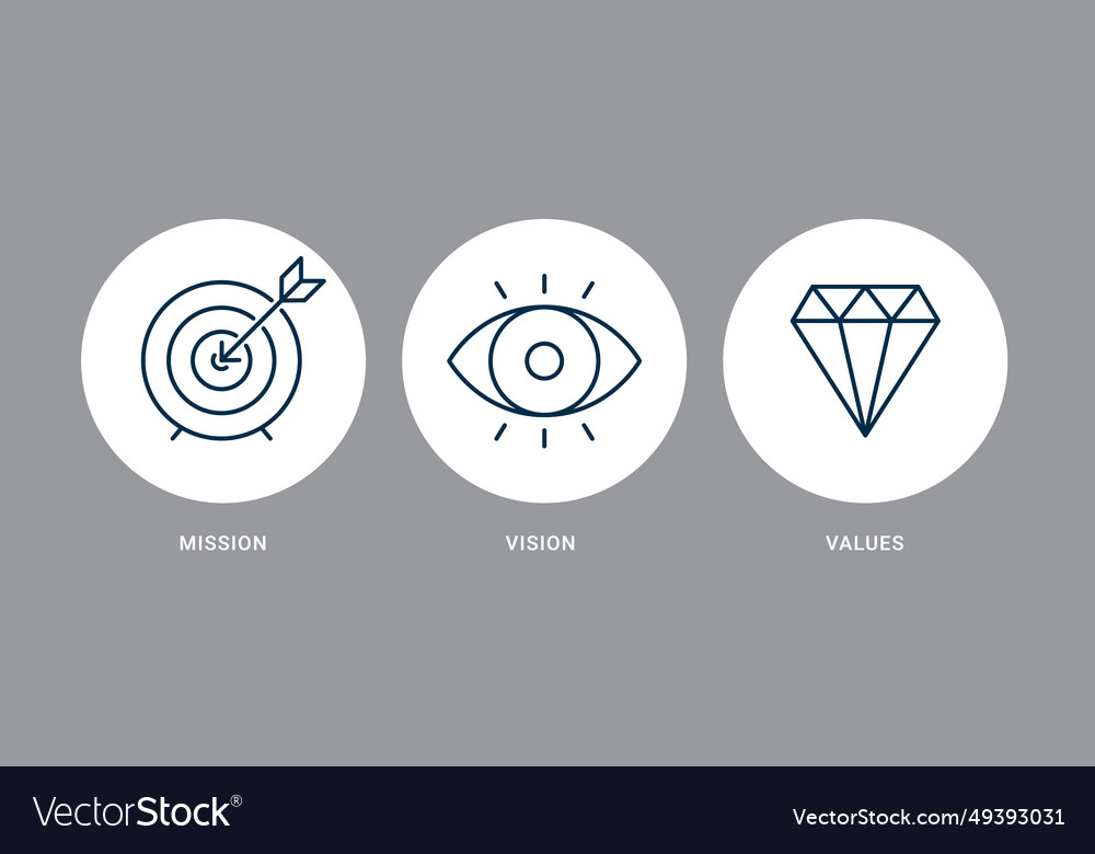 Mission target goal strategy concept vision eye Vector Image