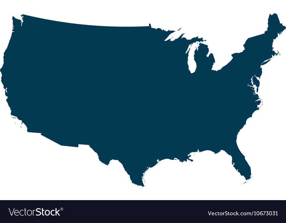 Usa Country Map Royalty Free Vector Image Vectorstock 4938