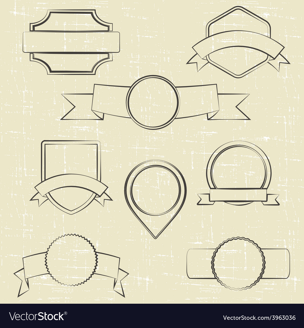 Contour labels Royalty Free Vector Image - VectorStock