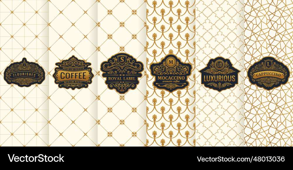 Set Of Design Elements Labels Icon Logo Frame Vector Image