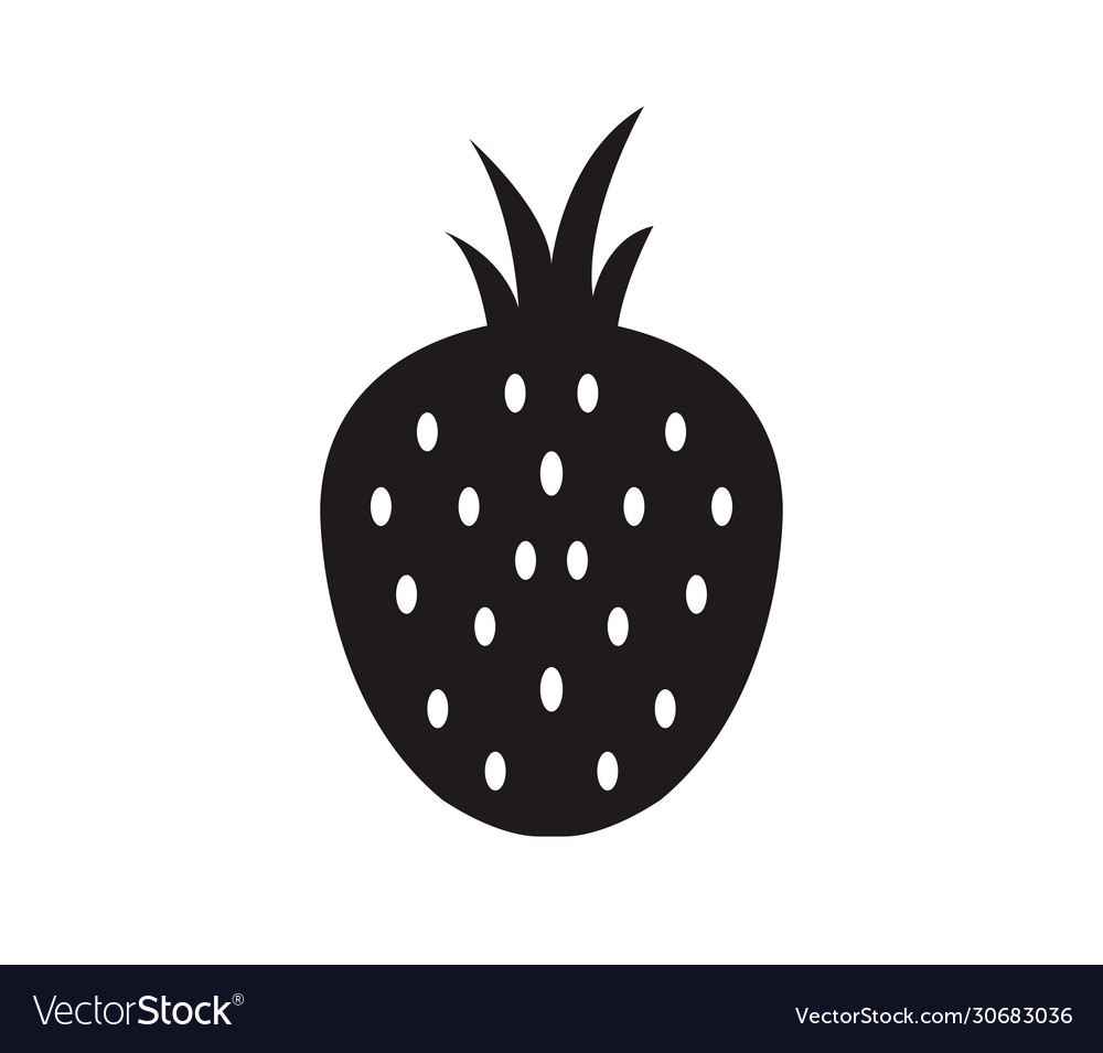 Strawberry icon in on white background