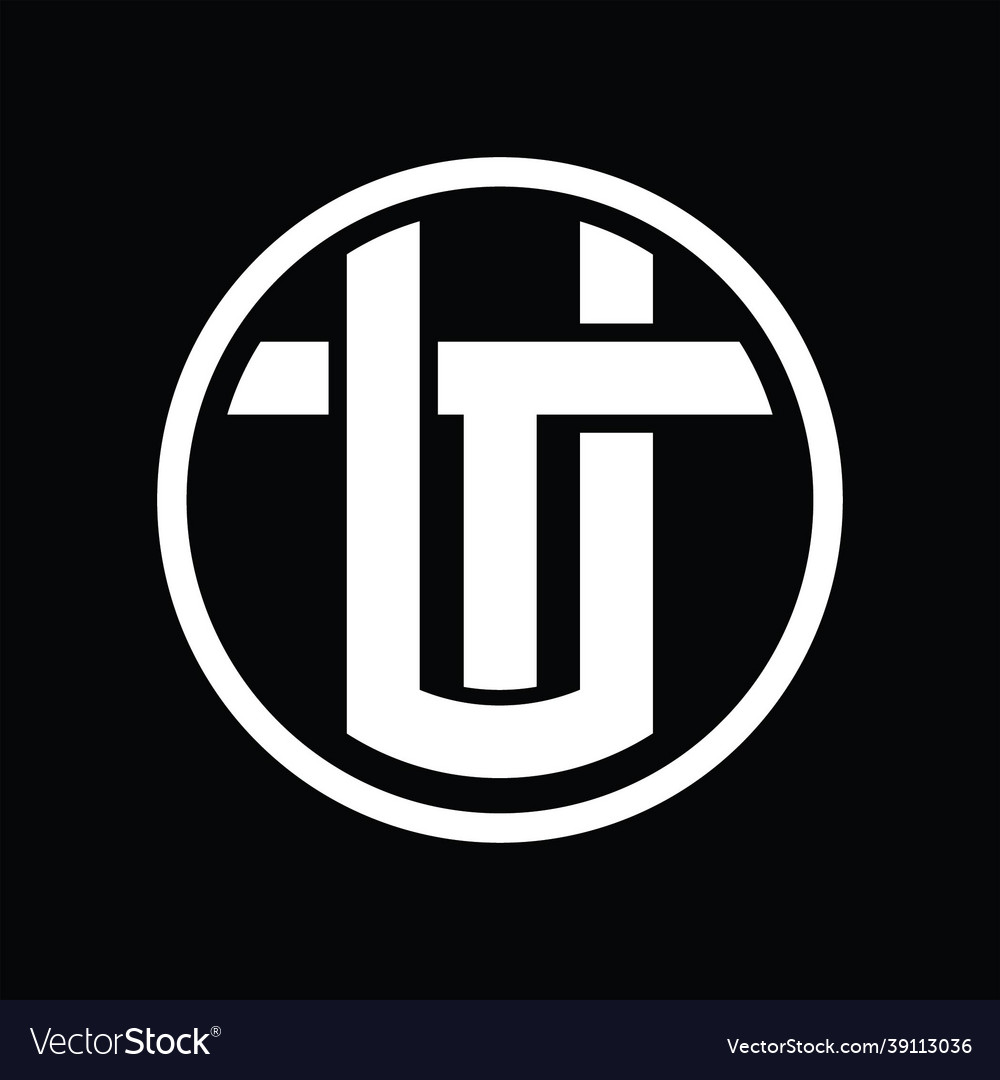 Ut logo monogram design template Royalty Free Vector Image