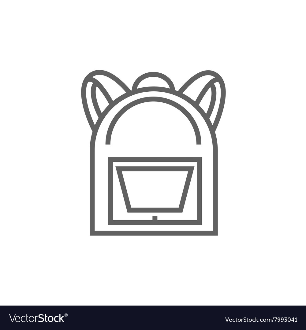 Backpack line icon