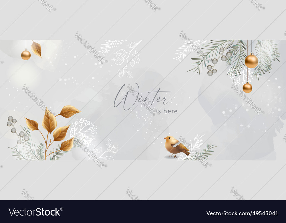 Christmas and new year banner Royalty Free Vector Image