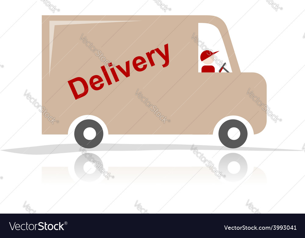 Delivery car for your design Royalty Free Vector Image