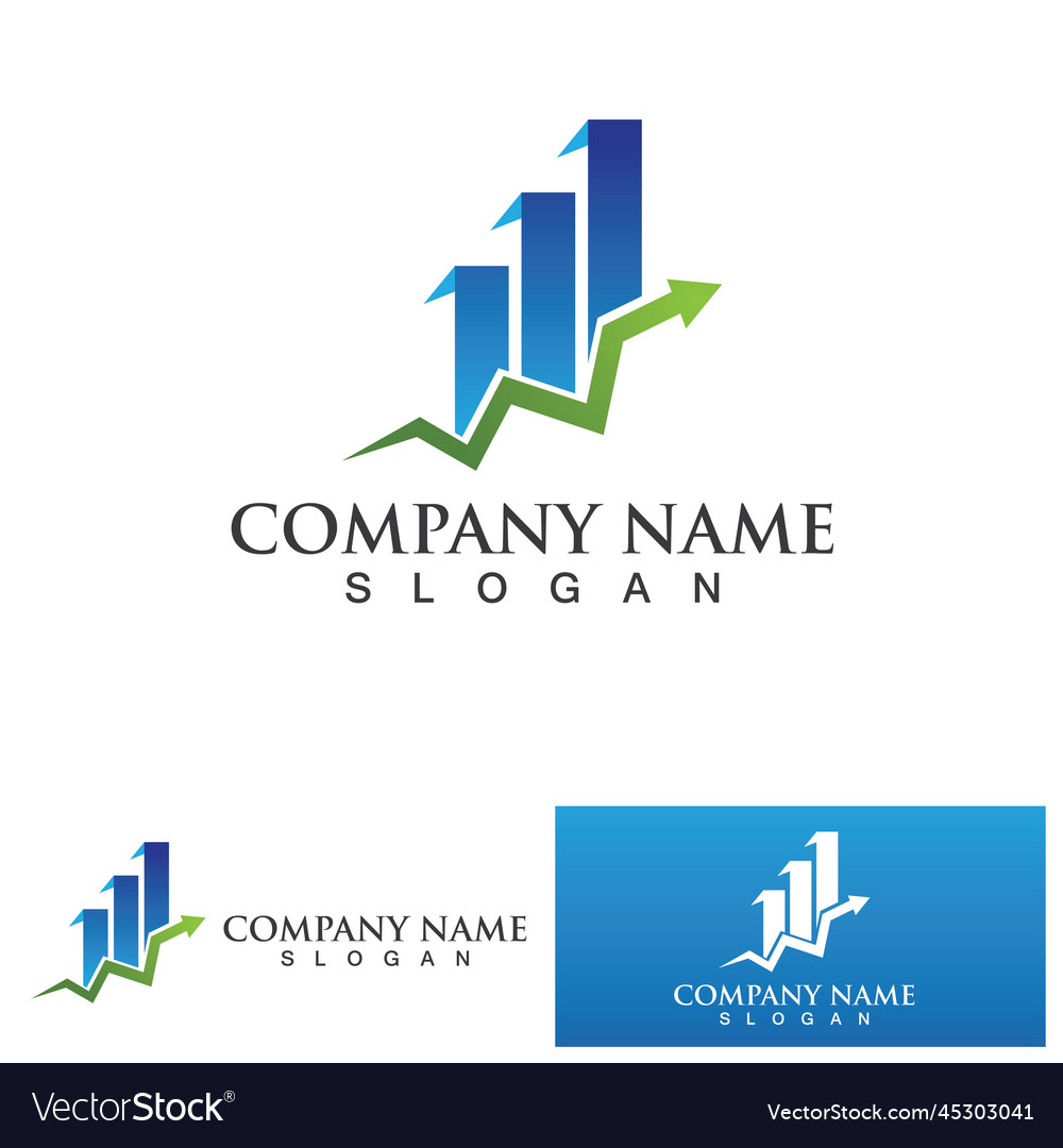 Finance logo template icon design business Vector Image