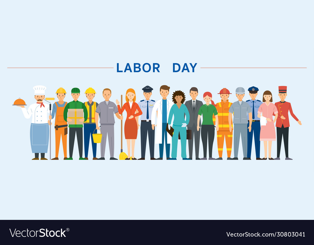 Group People Labor Worker Royalty Free Vector Image