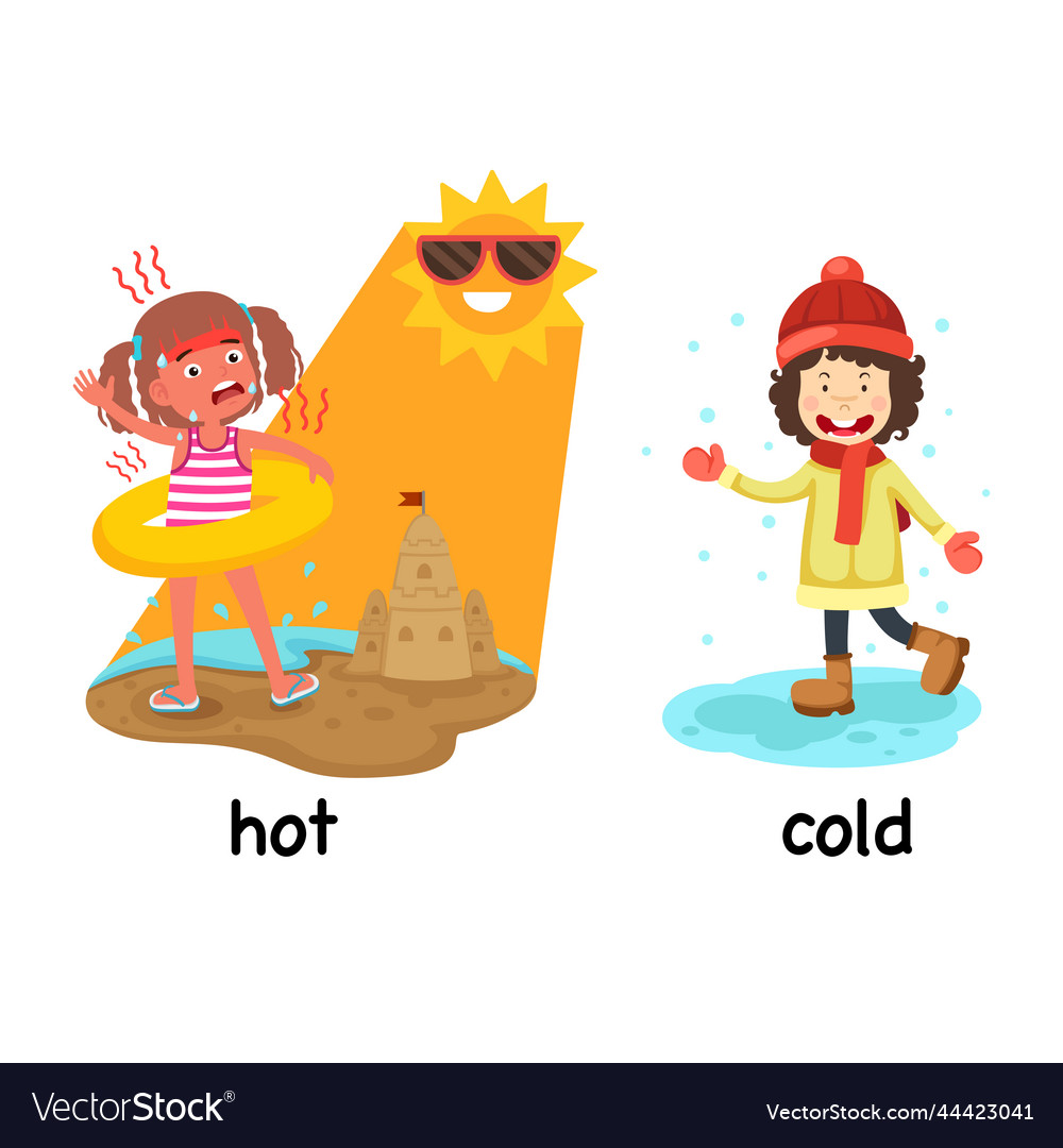 opposite-words-hot-and-cold-royalty-free-vector-image