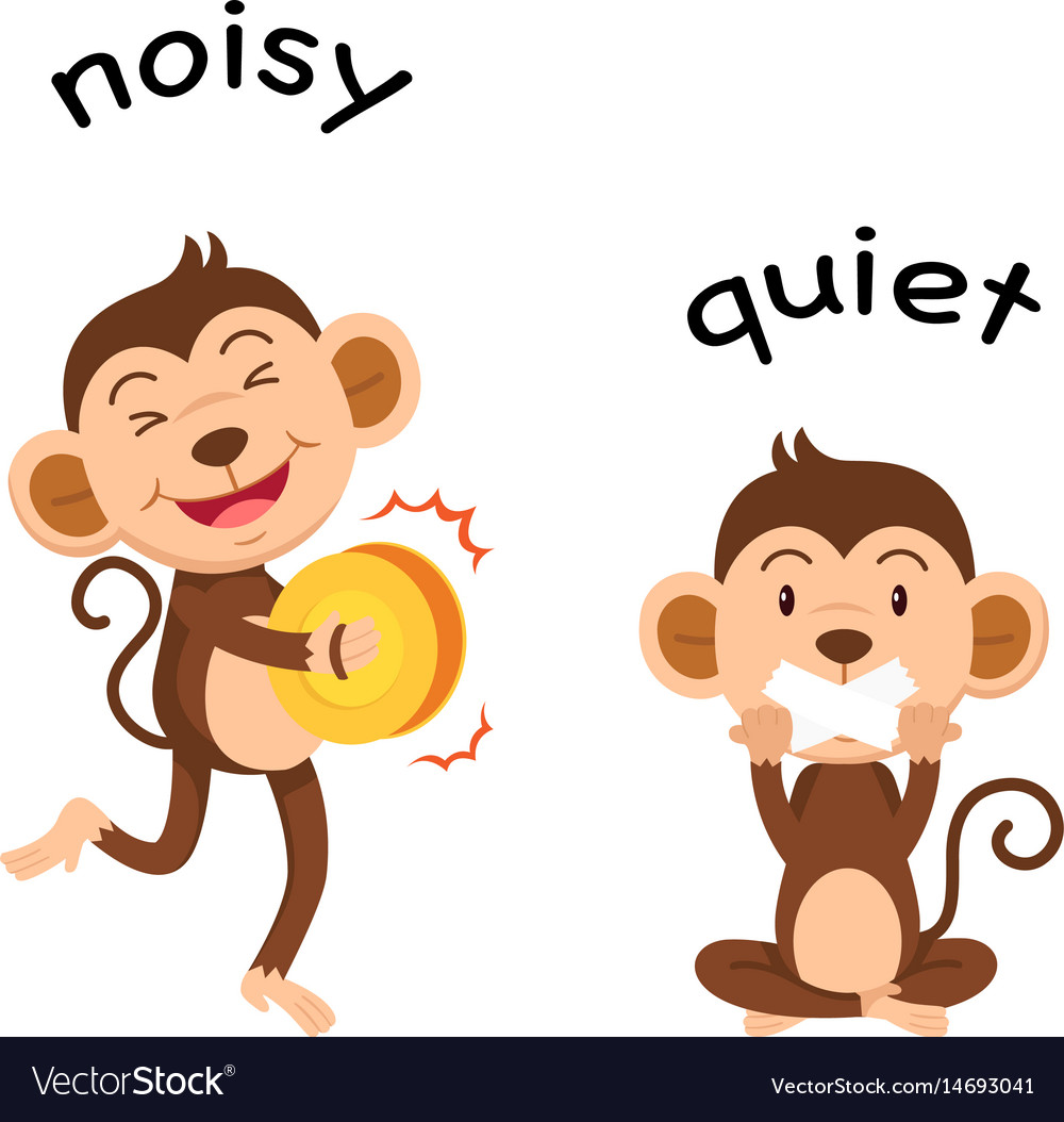 opposite-words-noisy-and-quiet-royalty-free-vector-image