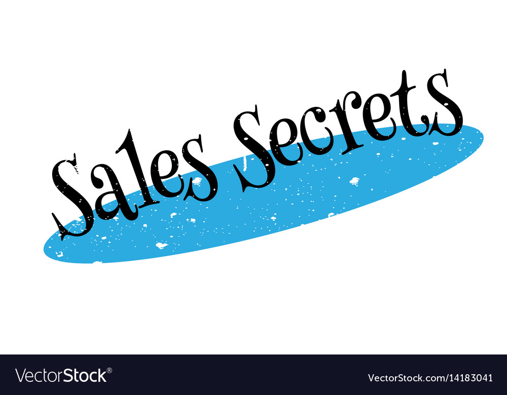 Sales secrets rubber stamp