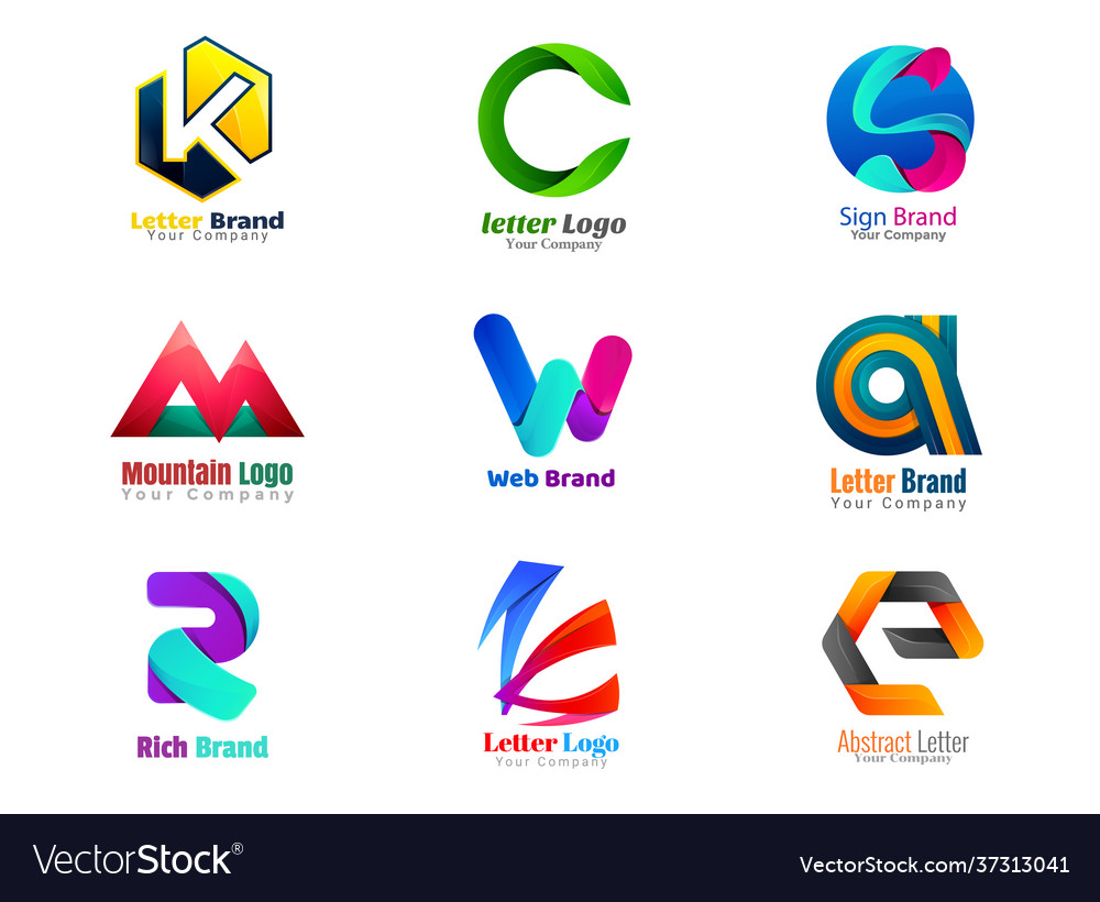 Set alphabet k c s m w r e letters and icons Vector Image