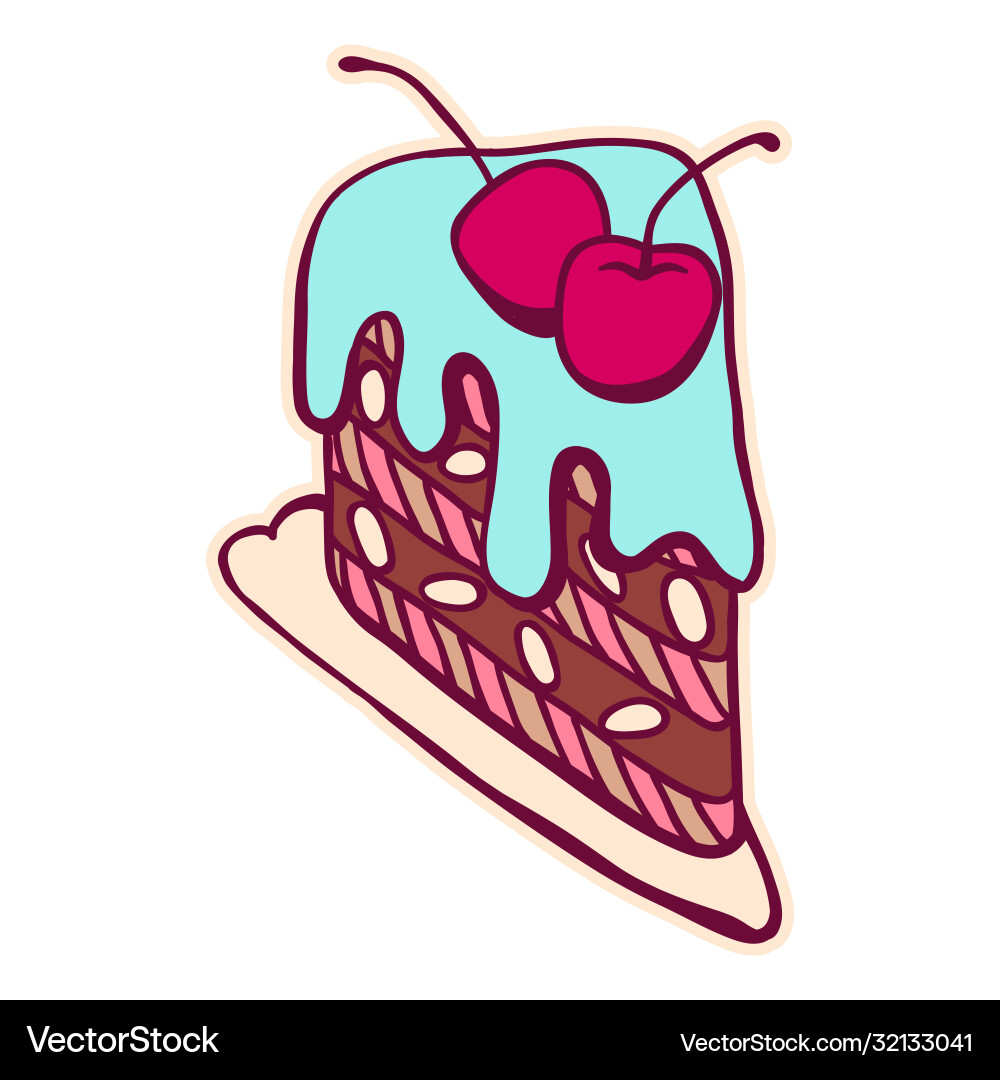 Sweet cake Royalty Free Vector Image - VectorStock