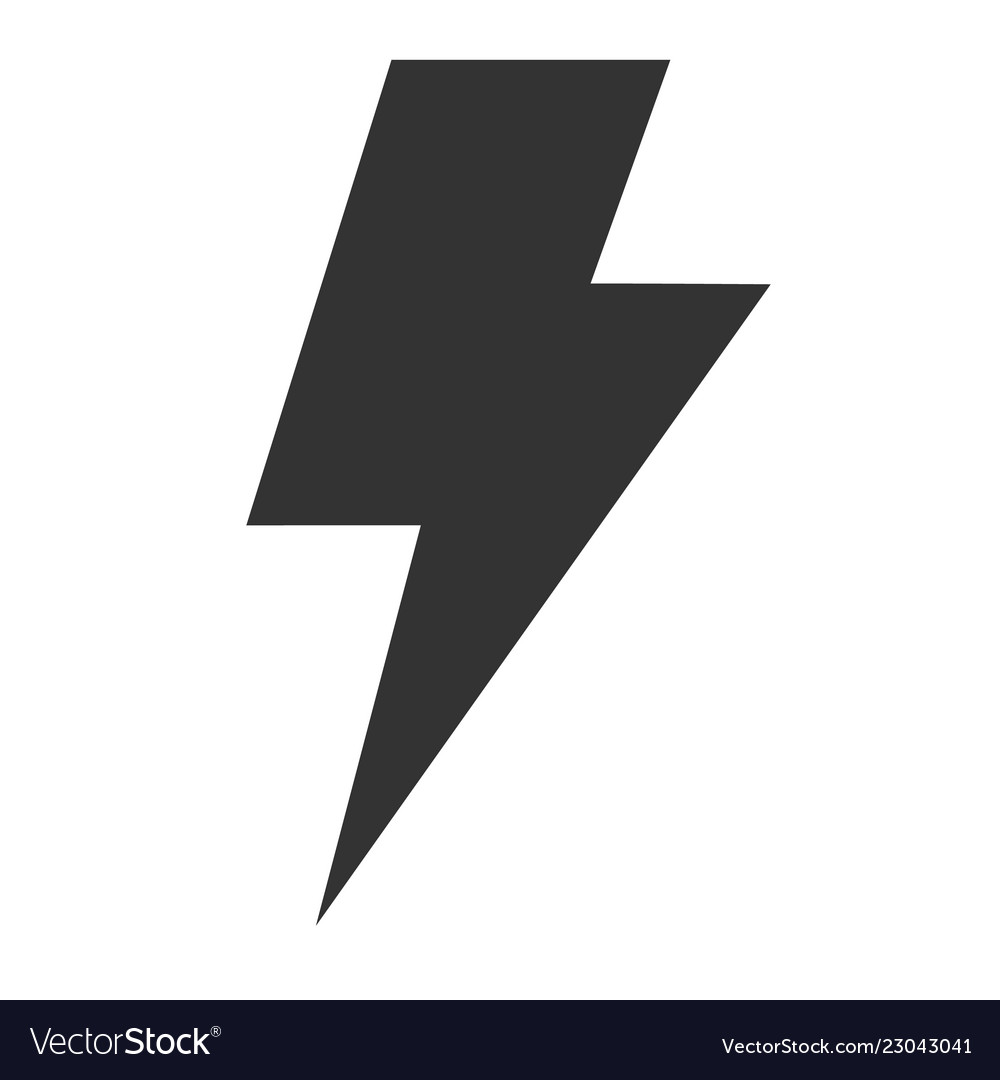 Thunder icon on white background flat style Vector Image