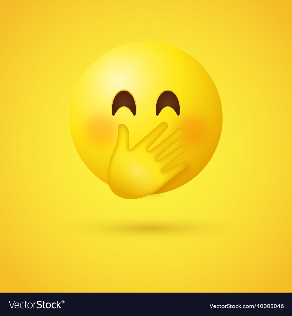 Blushing emoji with smiley eyes Royalty Free Vector Image