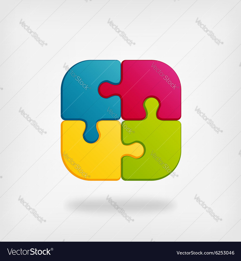 Farbe Puzzle kreative Symbol