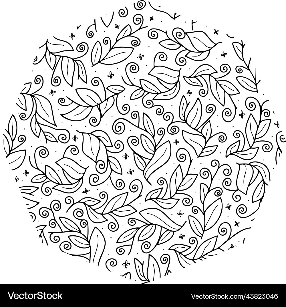 Flower doodle frame Royalty Free Vector Image - VectorStock