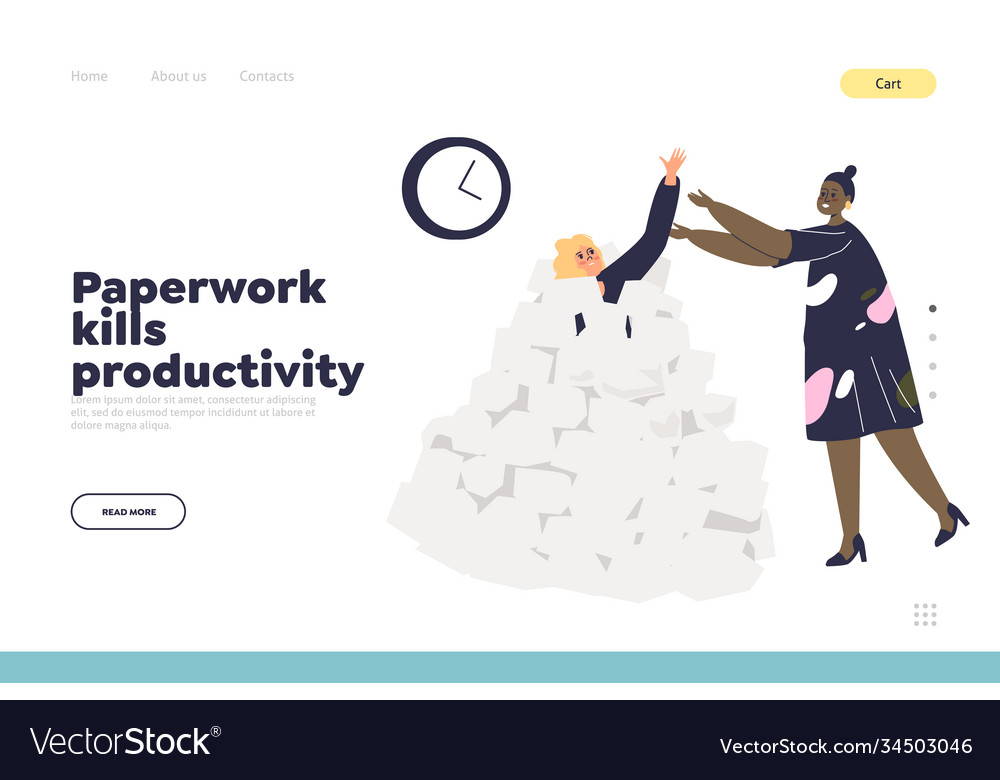 Paperwork and productivity concept template