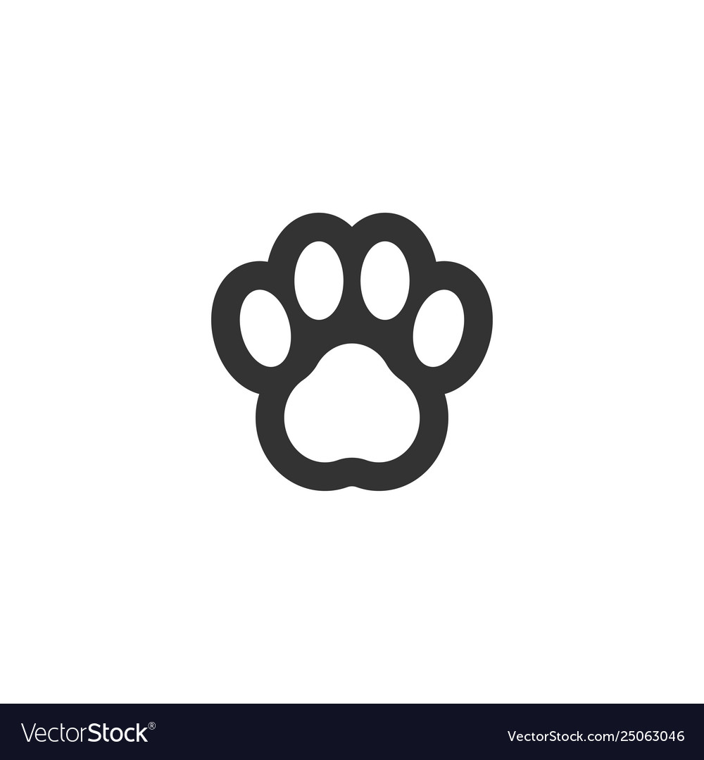 Paw clip art design isolated Royalty Free Vector Image