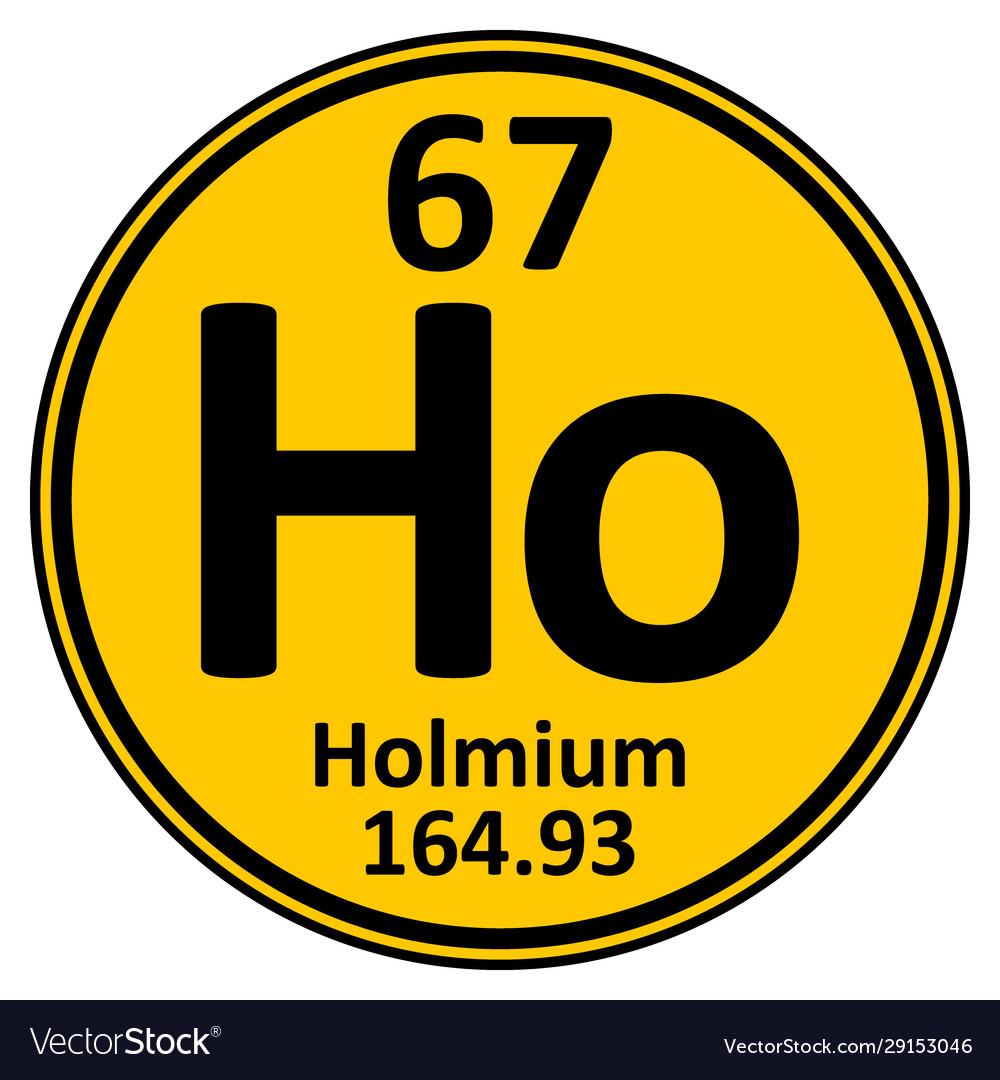 Periodic table element holmium icon Royalty Free Vector