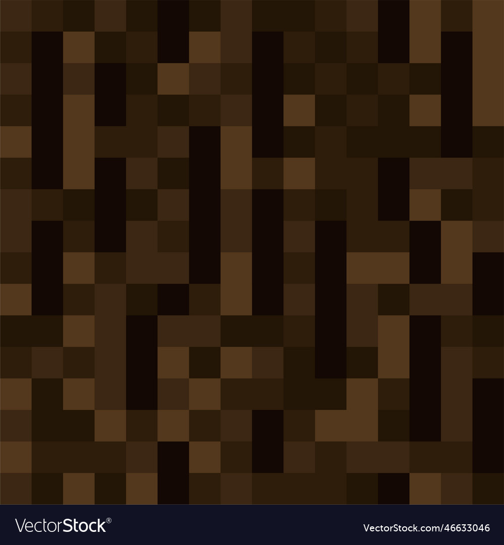 Pixel minecraft style wood block background Vector Image