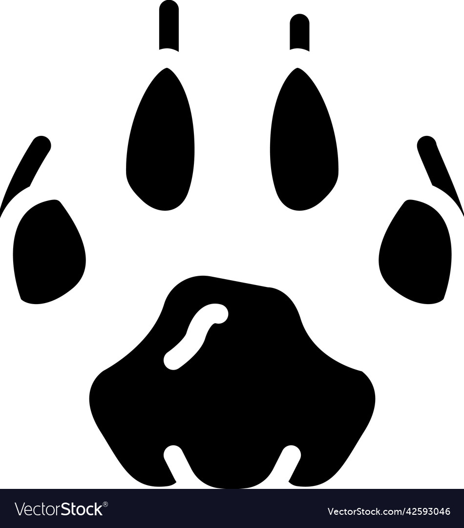 Tiger hoof print glyph icon