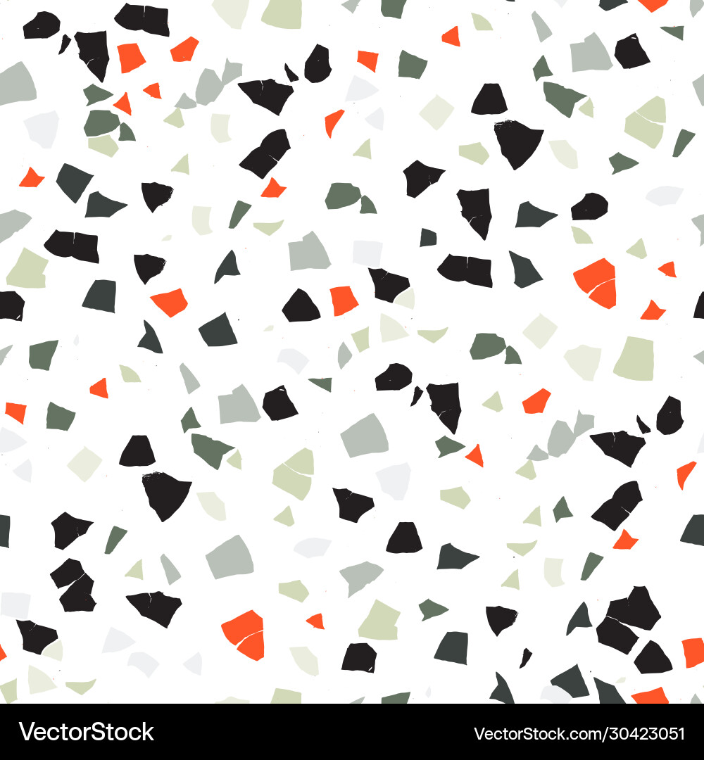 Abstract terrazzo seamless pattern Royalty Free Vector Image
