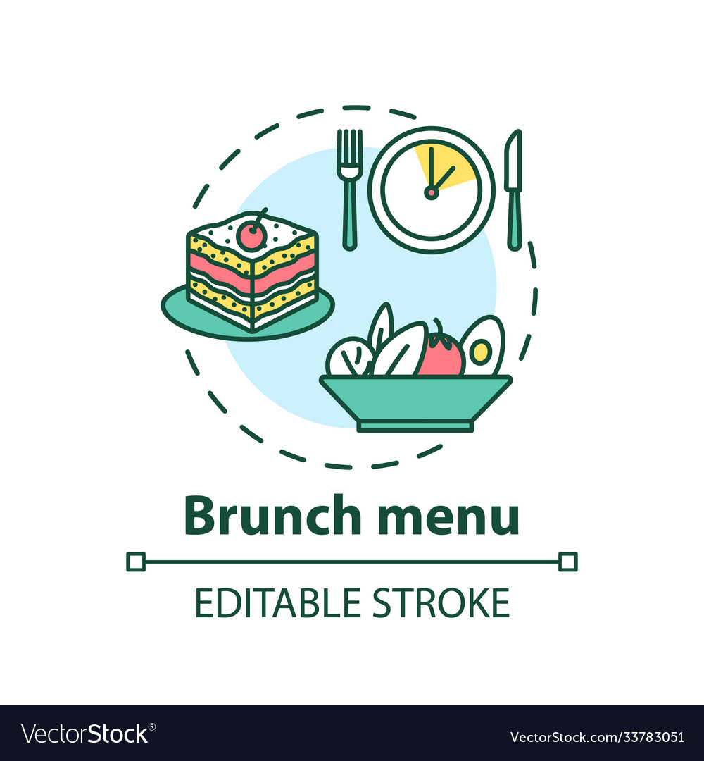 Brunch menu concept icon