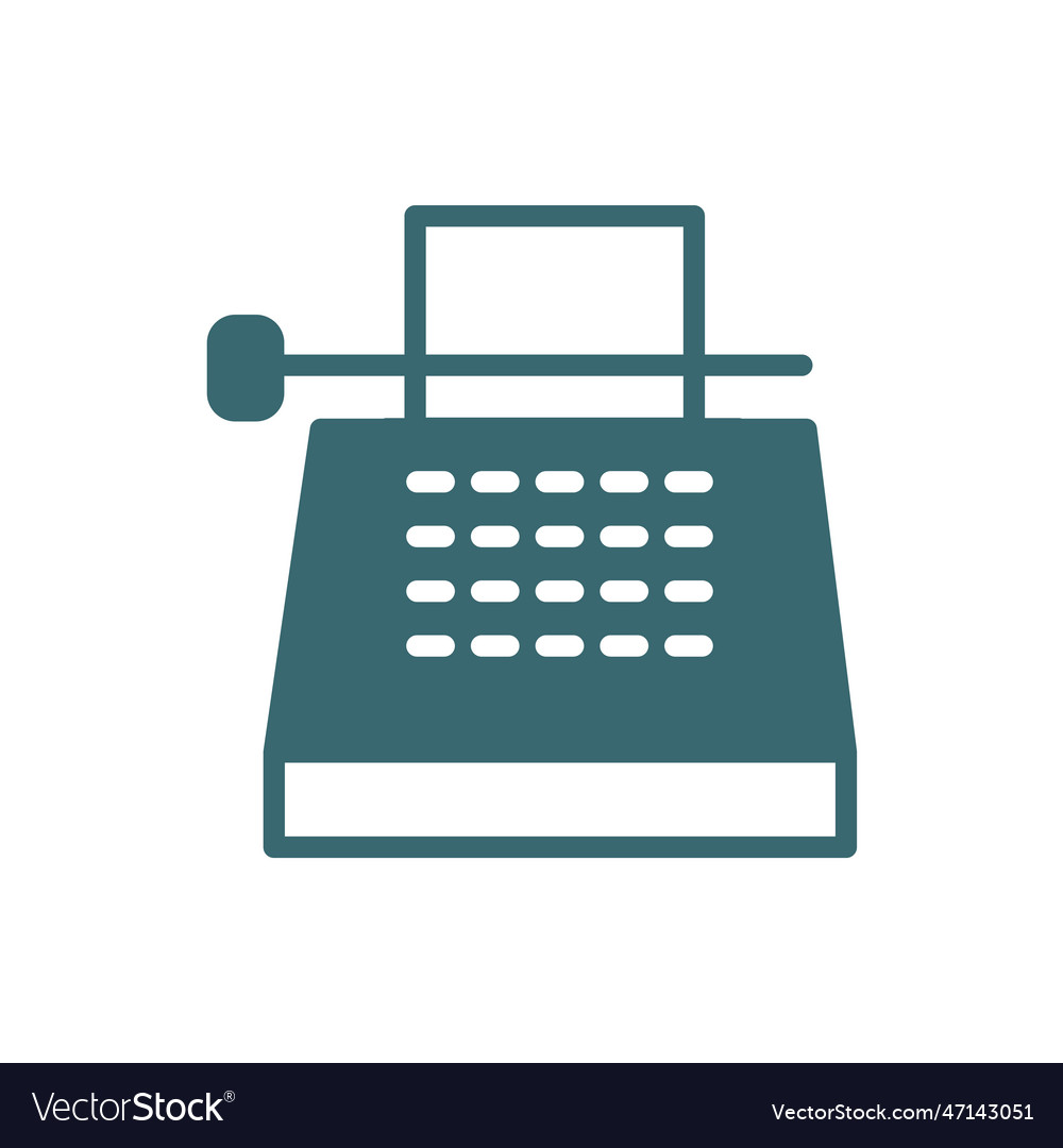 Typewriter icon filled icon from Royalty Free Vector Image
