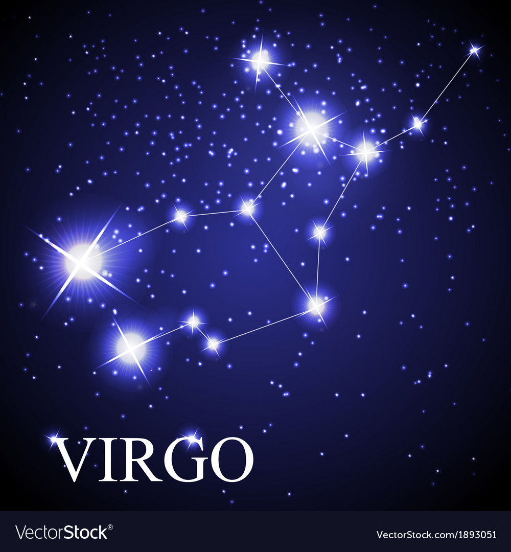 Virgo zodiac sign beautiful bright stars Vector Image