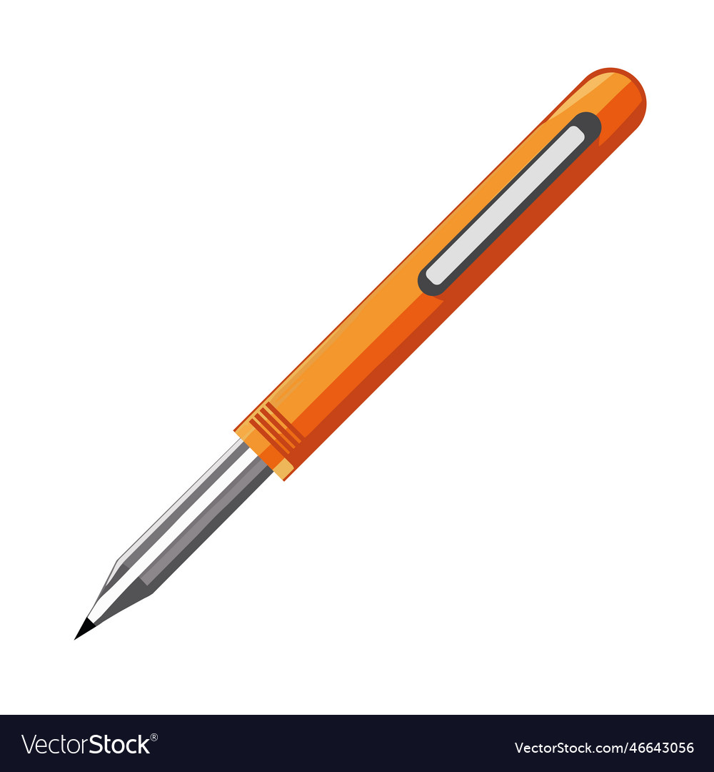 Metallic ballpoint pen Royalty Free Vector Image