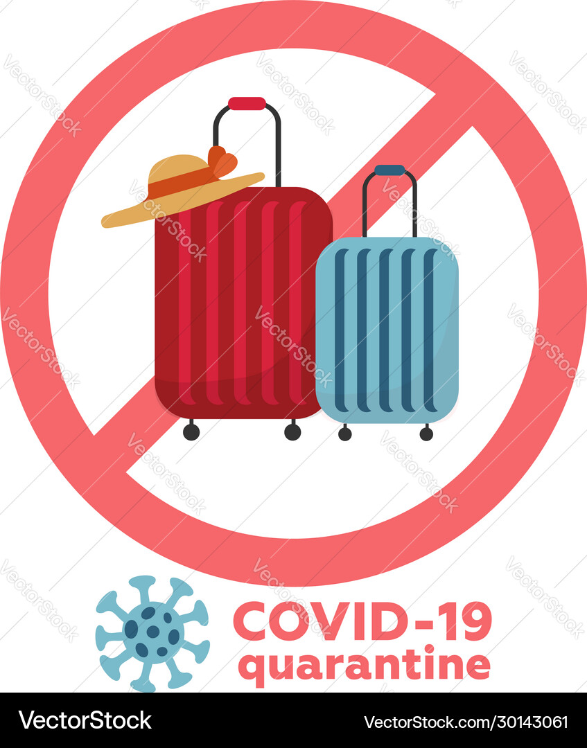 Covid-19 prevention stop travelling to risk Vector Image