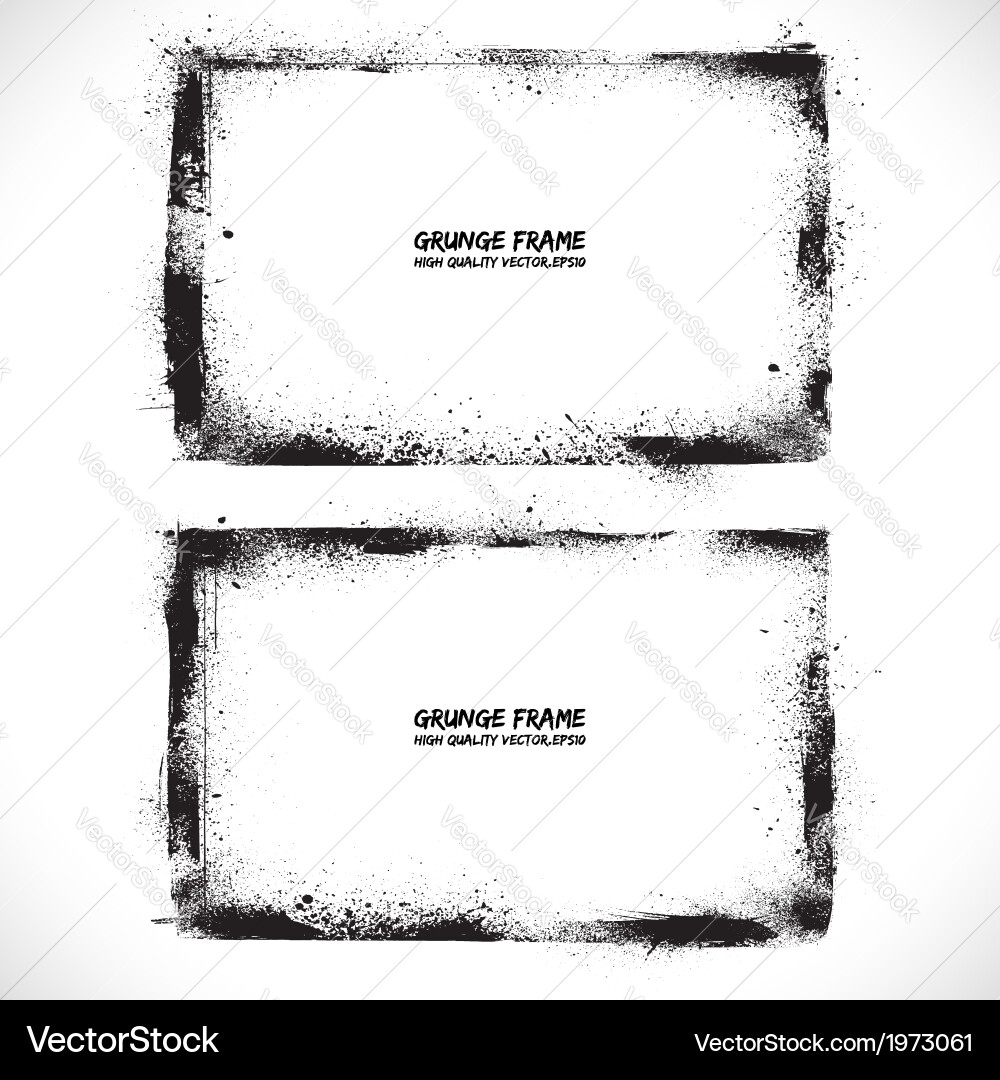 Grunge textured frames Royalty Free Vector Image