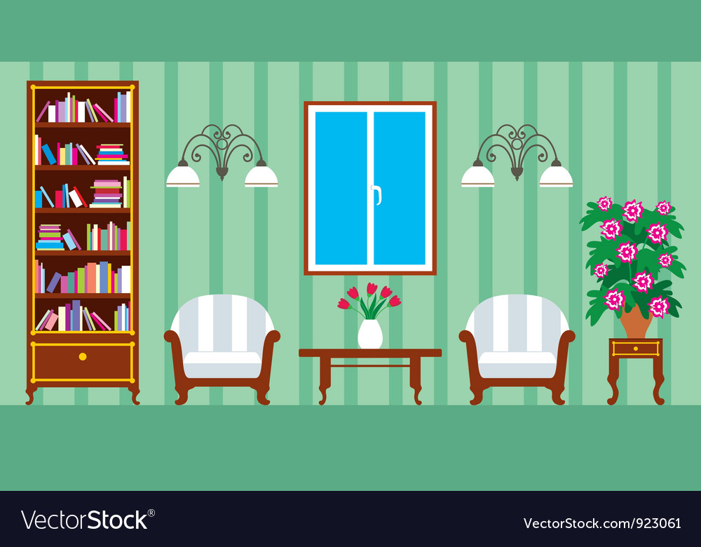 Living room Royalty Free Vector Image - VectorStock