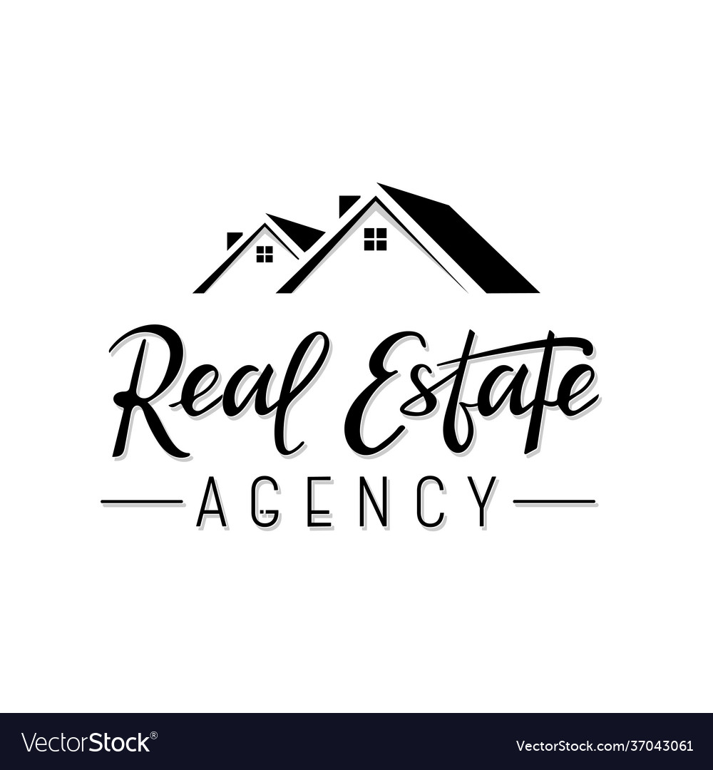 Logo a real estate agency Royalty Free Vector Image