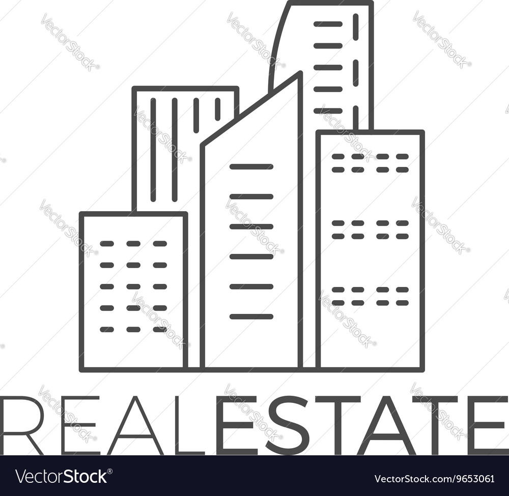 Modern house logo design real estate icon Vector Image