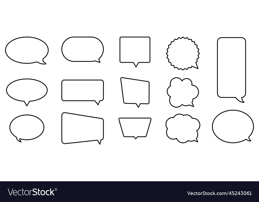 Speech Bubble Icons Royalty Free Vector Image Vectorstock 4822