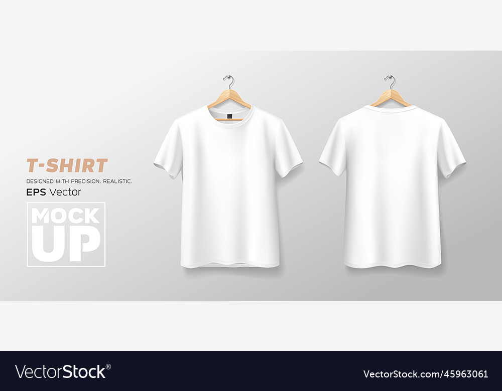 White blank T-shirt front and back template mockup design isolated. 2326898  Vector Art at Vecteezy