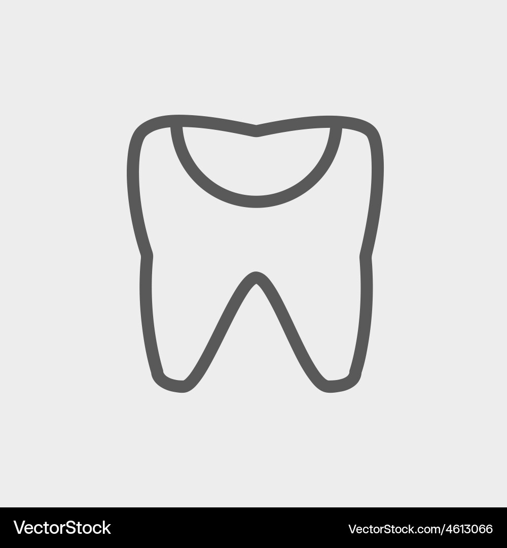 Broken tooth thin line icon Royalty Free Vector Image