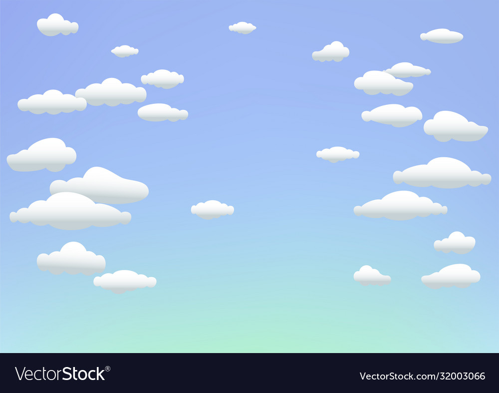 Cartoon Wolken blau Himmel Hintergrund