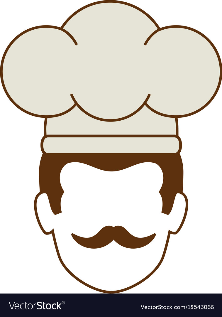 Chef head avatar character Royalty Free Vector Image