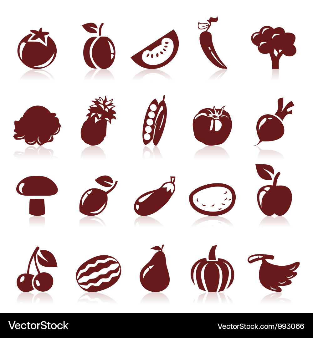 Icon fruit Royalty Free Vector Image - VectorStock