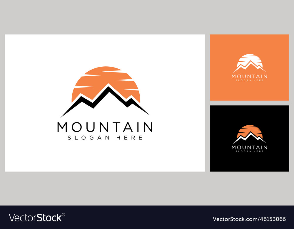 Mountain logo design template Royalty Free Vector Image