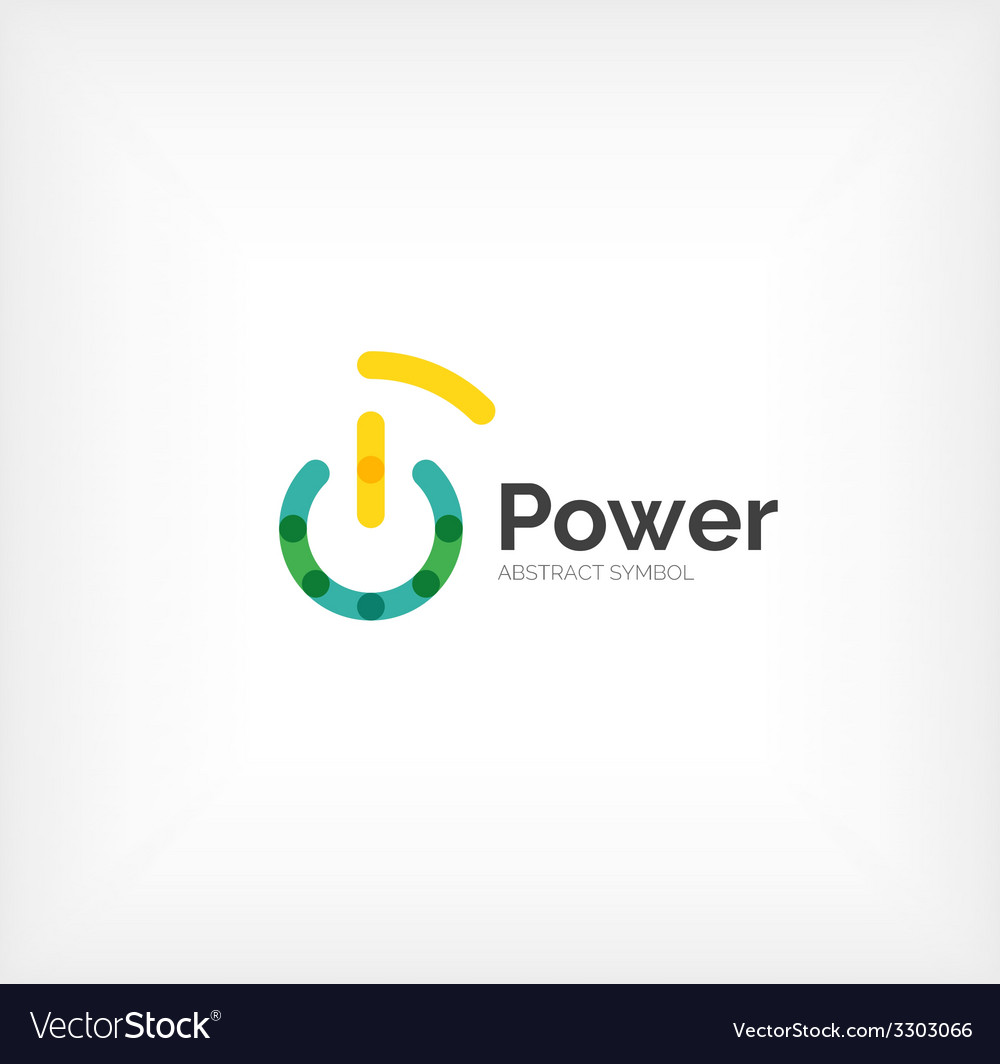 Power button logo design Royalty Free Vector Image