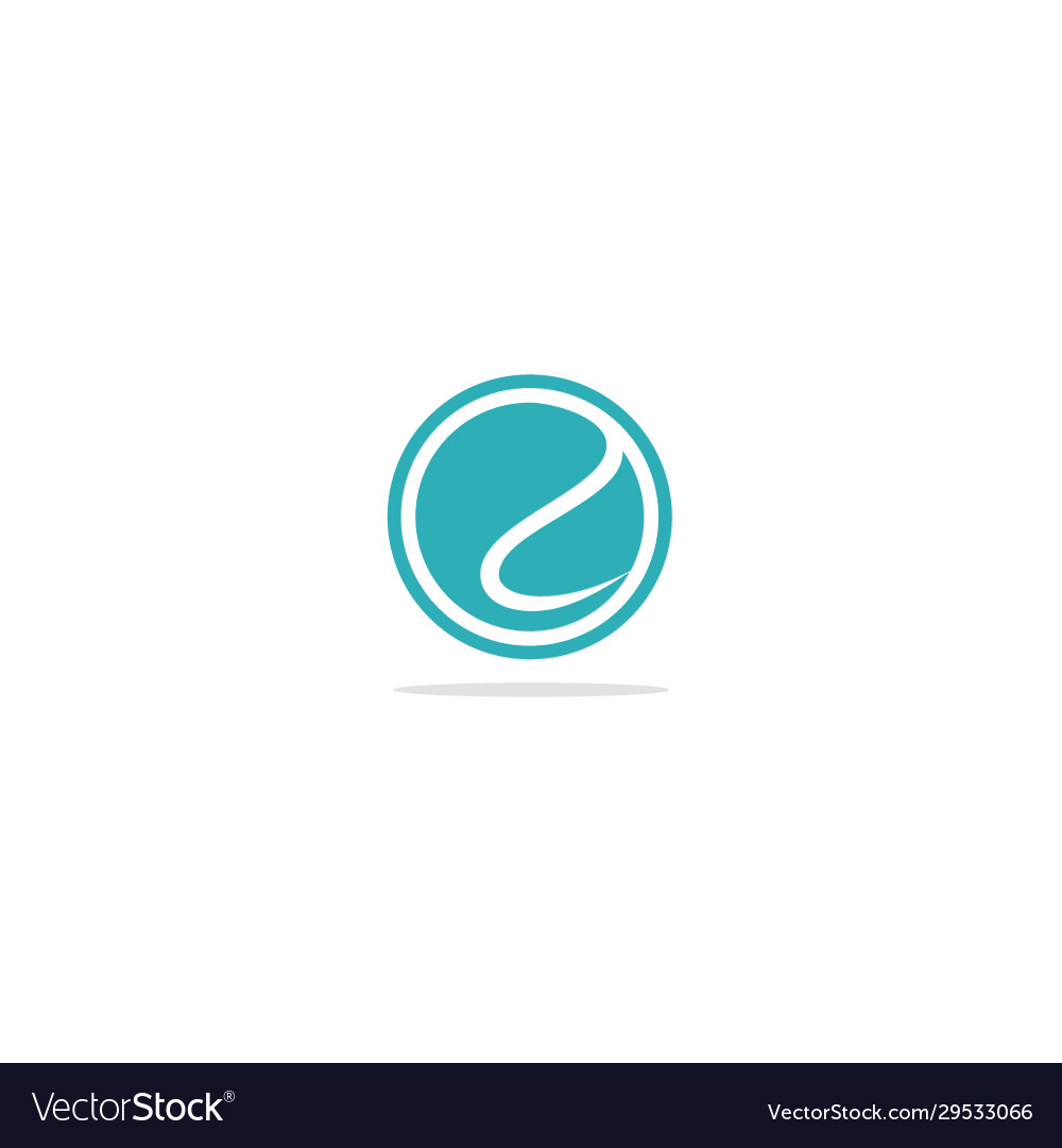 Round abstract curve logo Royalty Free Vector Image