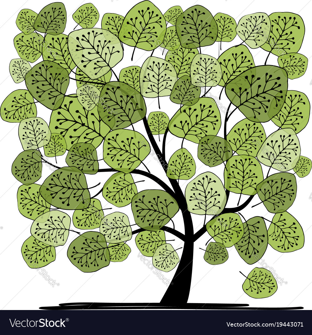 Abstract tree for your design Royalty Free Vector Image