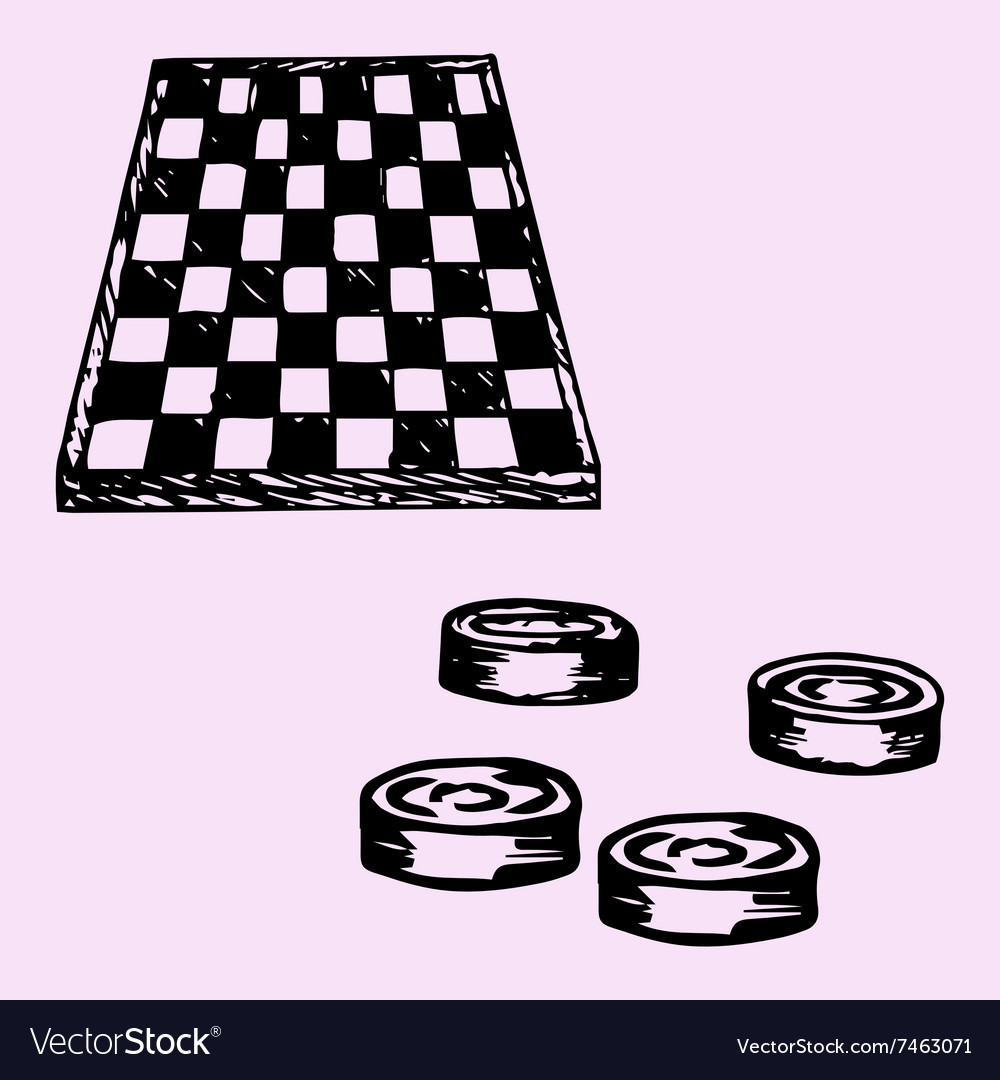 Checkers Checkers board Royalty Free Vector Image