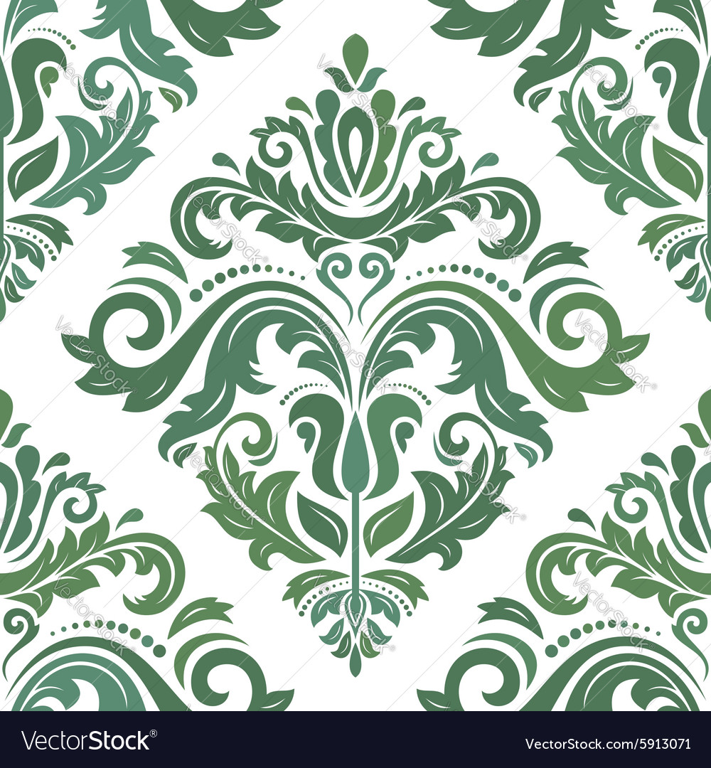 Damask seamless pattern Royalty Free Vector Image