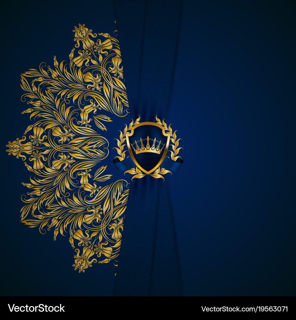 Elegant Golden Frame Banner Royalty Free Vector Image