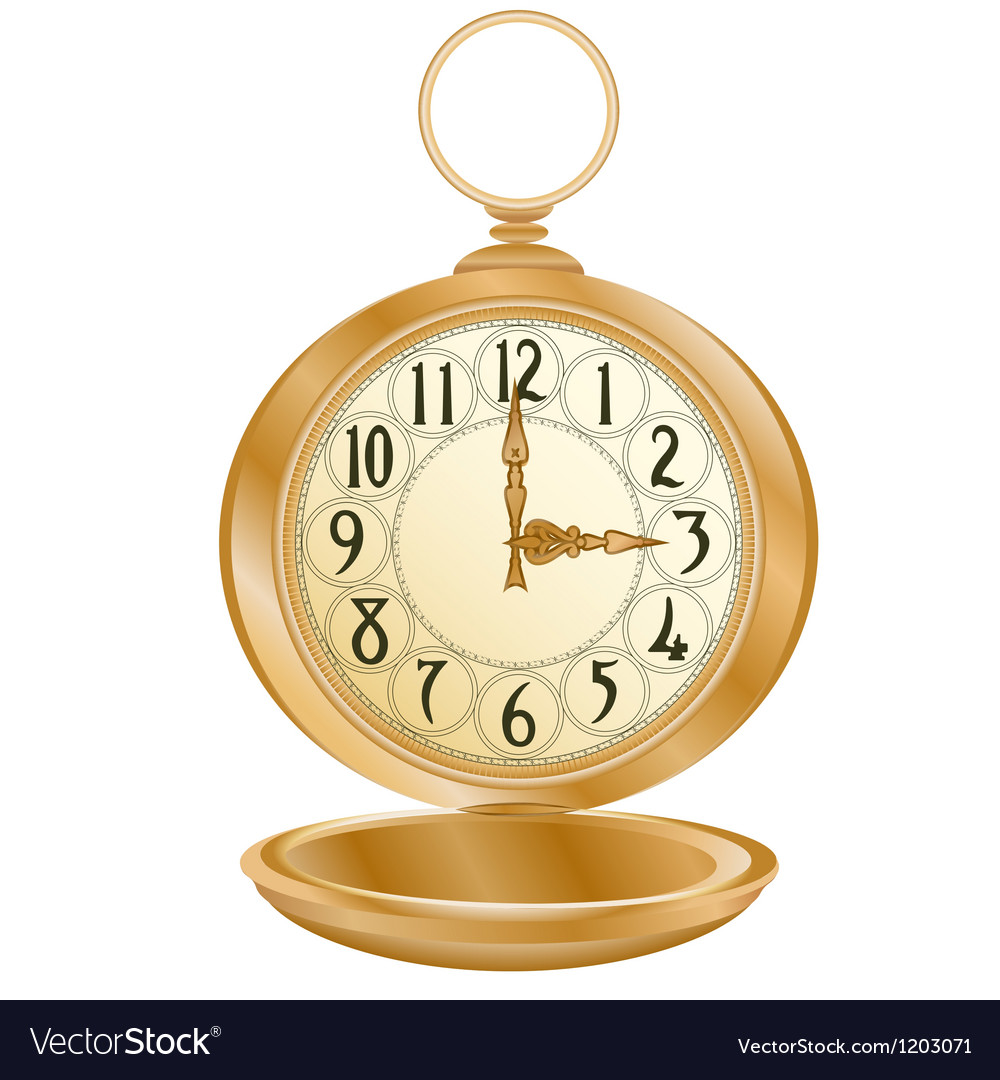 Pocket on sale watch golden